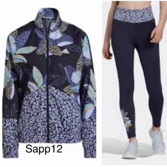 adidas Tops - Topshop🆕ADIDAS/// 2-PC FARM RIO AEROREADY FEELBRILLIANT PRINT OUTFIT